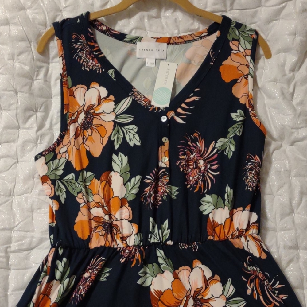 NWT Tropical Brushed Knit Dress
